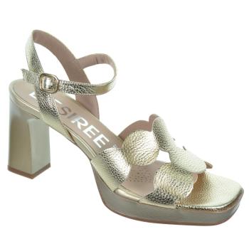 Desiree Judit7 Sandalia Piel Metalizada Plataforma y Tacón Mujer 2