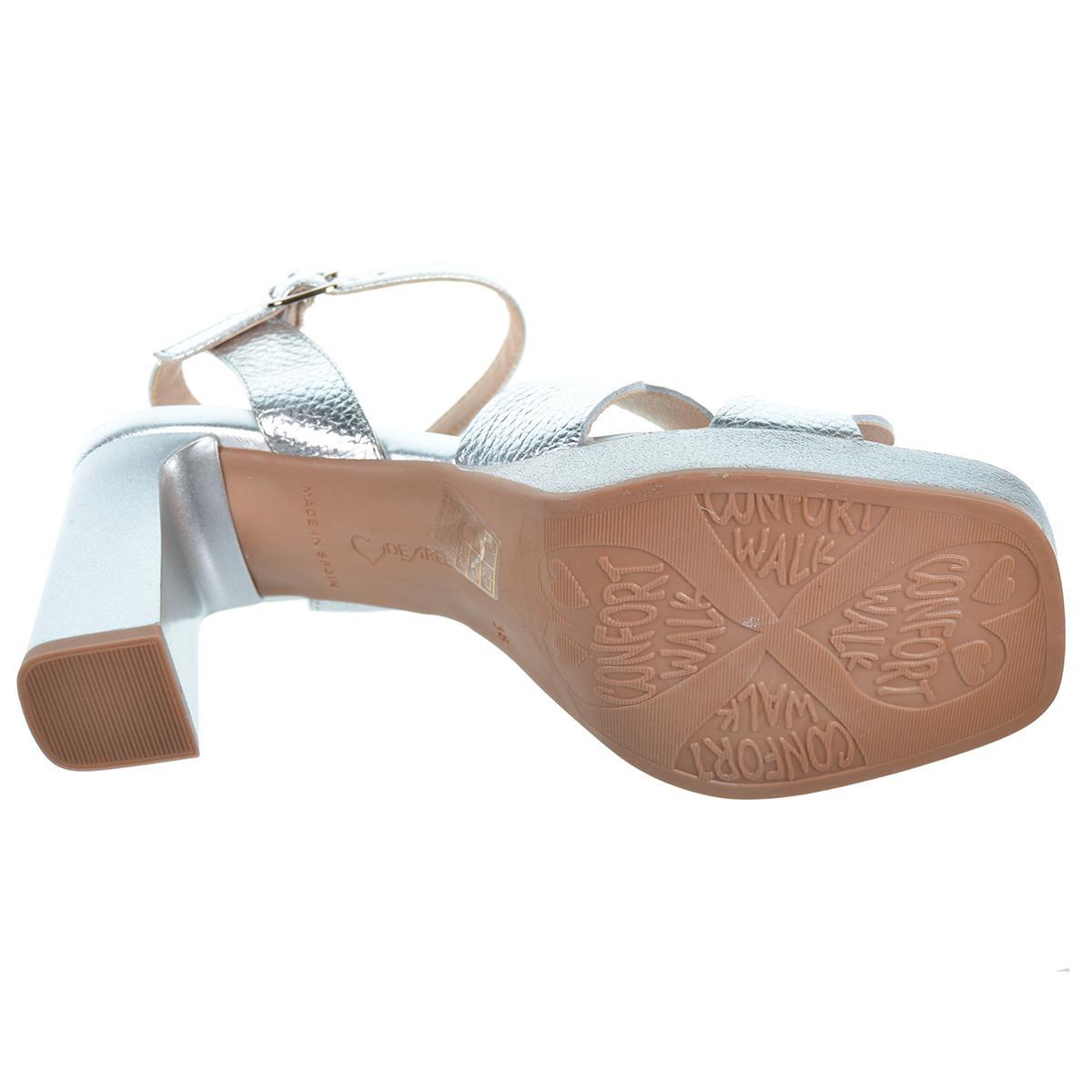 Desiree Judit7 Sandalia Piel Metalizada Plataforma y Tacón Mujer Desiree Shoes - 7