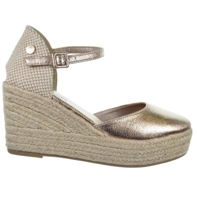refresh 171958 alpargata metalizada vegana cuna yute mujer antideslizante
