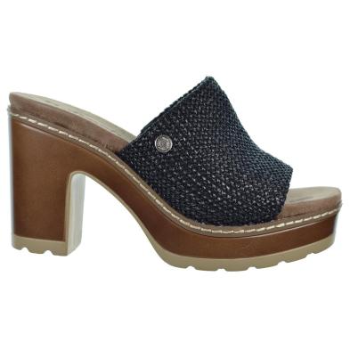 Refresh 171803 Sandalia Textil Rafia Vegano Tacón Plataforma Mujer antideslizante