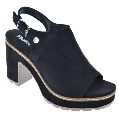 refresh 171874 sandalia antelina vegana tacon plataforma mujer antideslizante