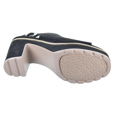 refresh 171874 sandalia antelina vegana tacon plataforma mujer antideslizante