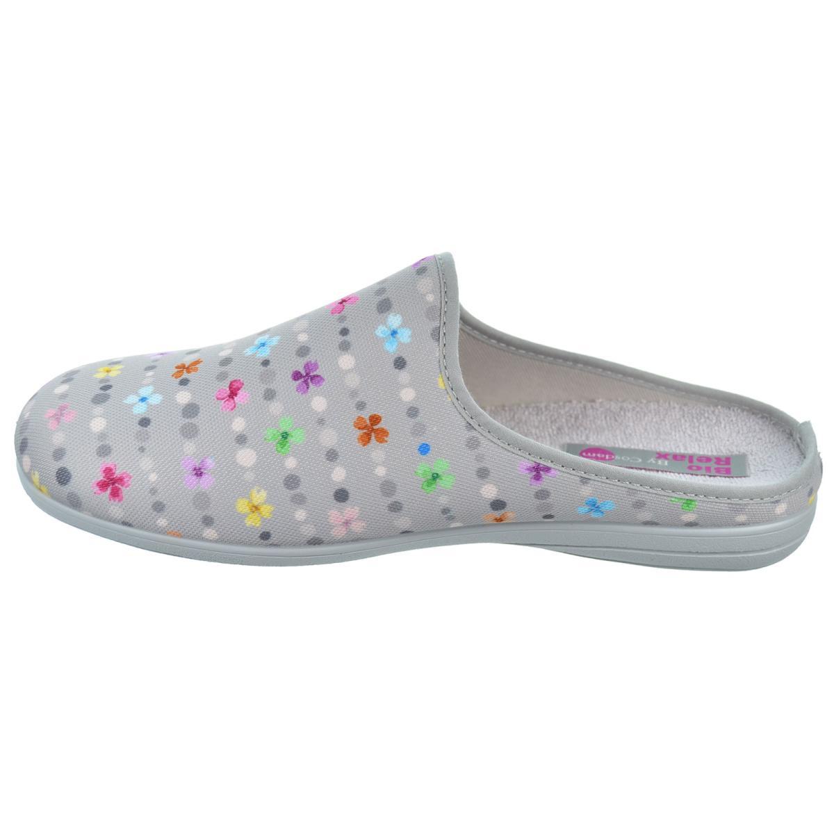 Biorelax 13011 Zapatilla Casa Textil Acolchada Mujer Antideslizante