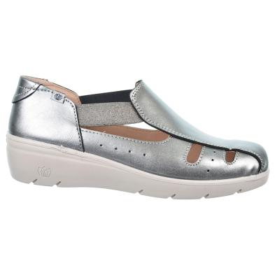 Laura Azaña 26819 Sandalia Cuña Confort Piel metalizada Mujer