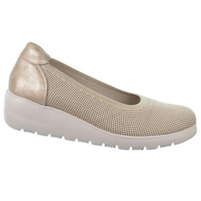 30s Treintas L4152 Zapato Confort Textil Cuña caucho antideslizante Mujer