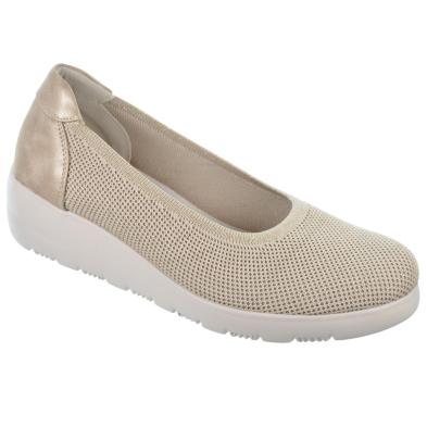 30s Treintas L4152 Zapato Confort Textil Cuña caucho antideslizante Mujer