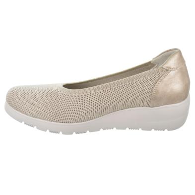 30s Treintas L4152 Zapato Confort Textil Cuña caucho antideslizante Mujer
