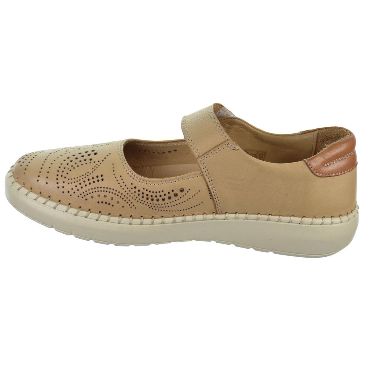 30S Treintas L1004 Zapato Piel Confort Velcro y plantilla extraíble Mujer