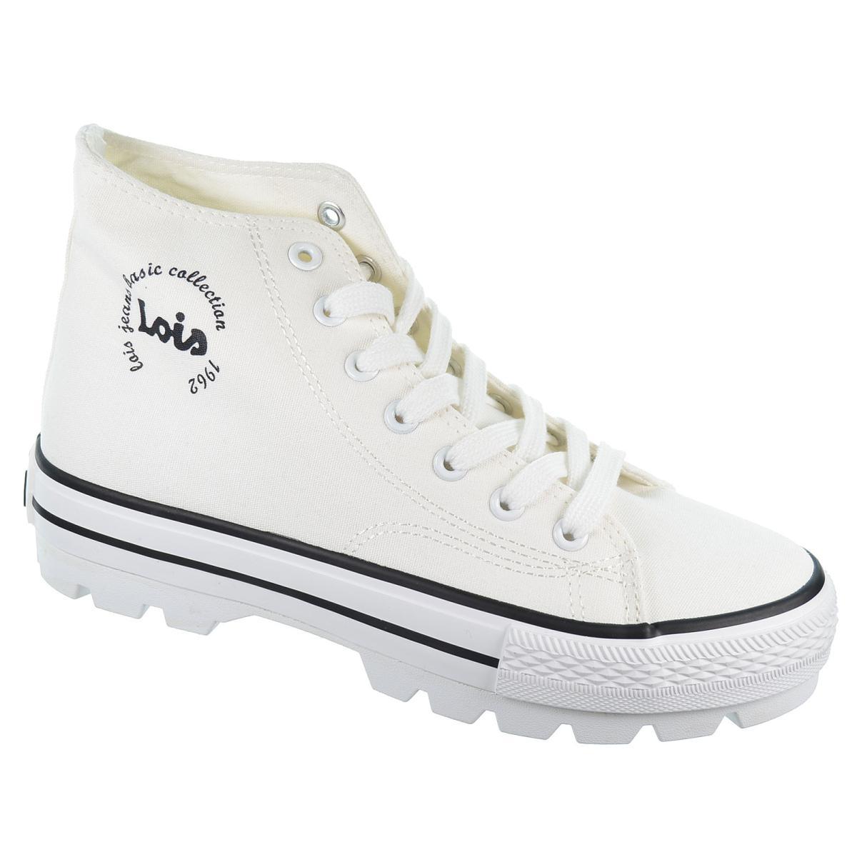 Lois 61361 Zapatilla Botín Lona Textil Acolchada Mujer cordones