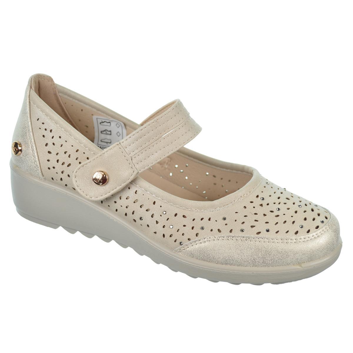 Amarpies 26432 Zapato Merceditas Confort Velcro y Cuña Mujer