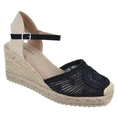 D´angela 26053 Alpargata Acolchada Cuña 8 cm Mujer