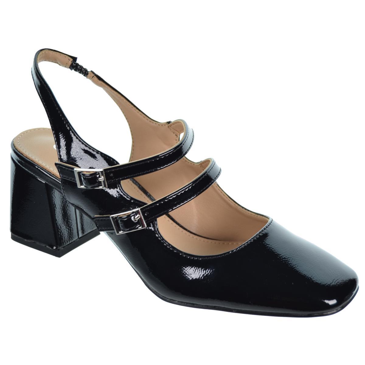 D´angela 26131 Zapato Charol Tacón Ancho Antideslizante Mujer