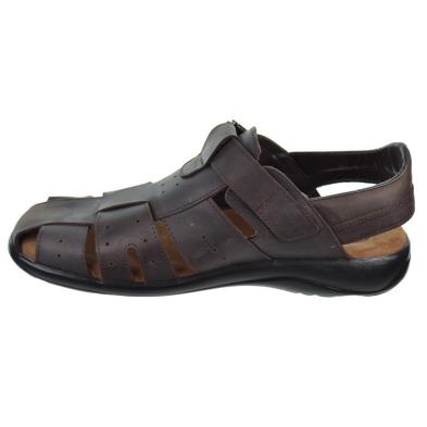 Duendy 23 Sandalia Piel Velcro Pies Delicados Hombre Antideslizante