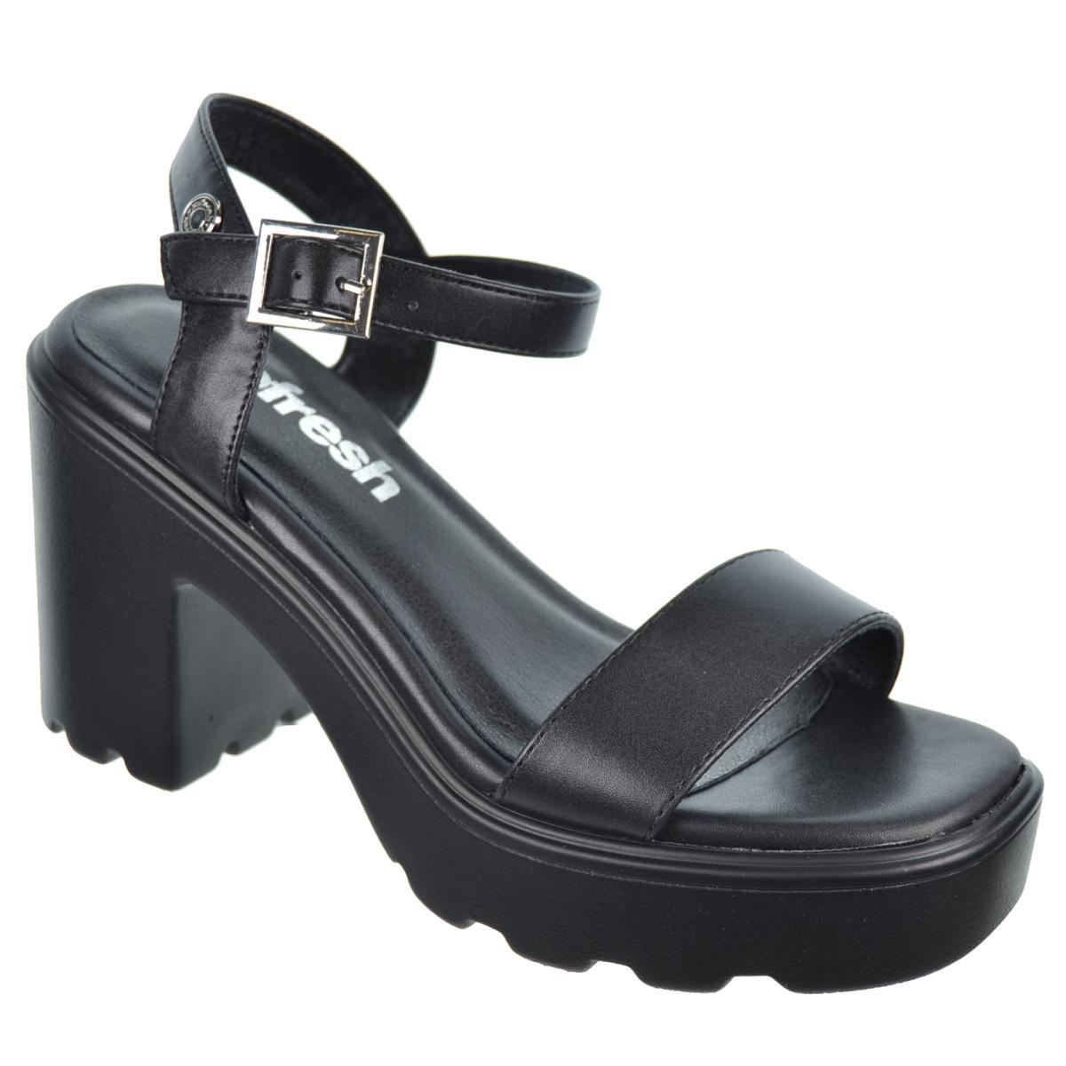 Refresh 171592 Sandalia Vegana Tacón Ancho Plataforma Mujer