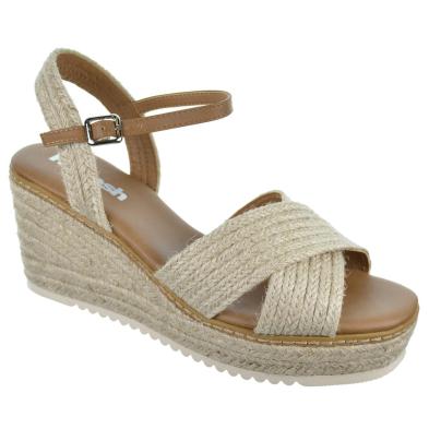 Refresh 171543 Sandalia Textil Cuña 8Cm Antideslizante Mujer