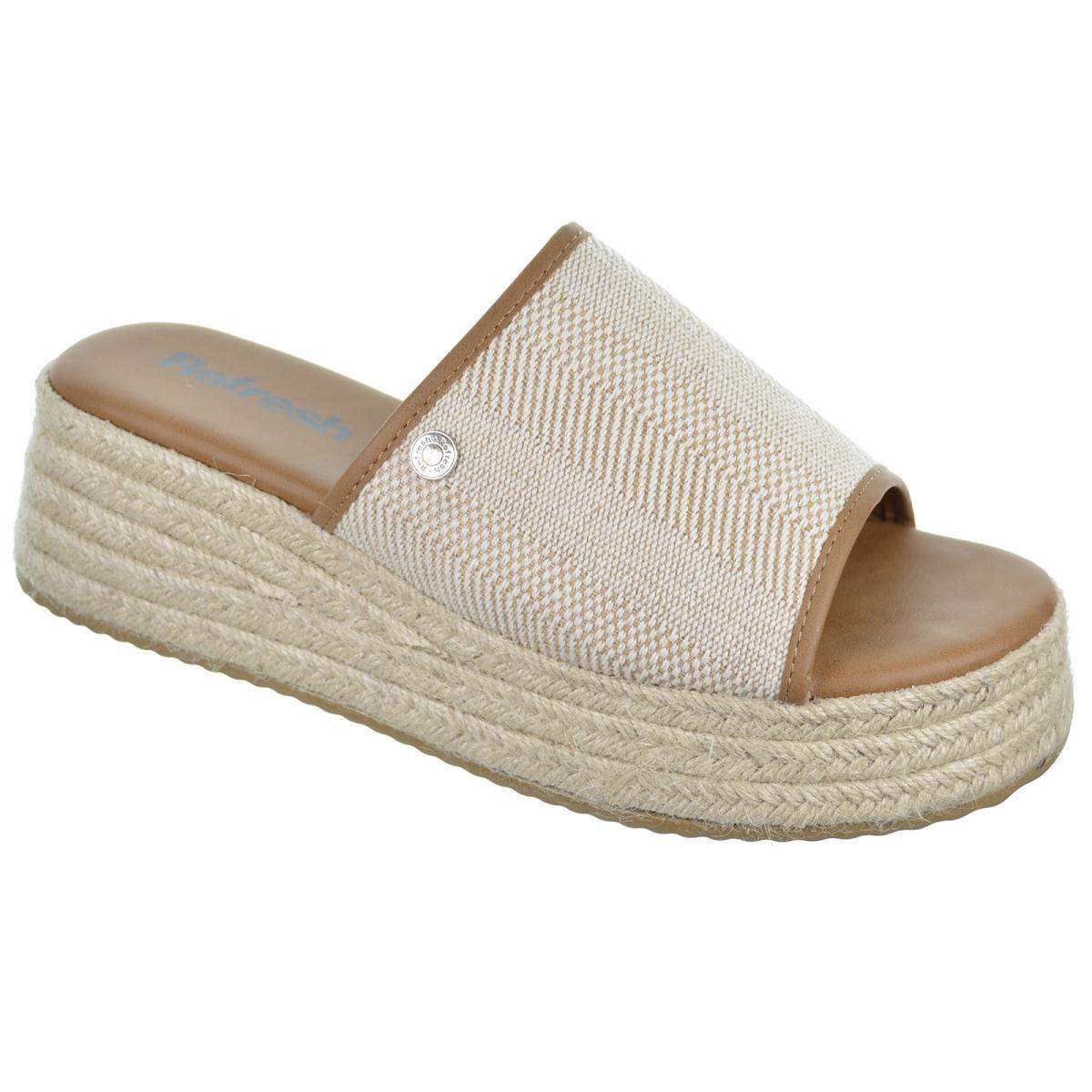 Refresh 171758 Zueco Vegano Acolchado Cuña Yute Mujer