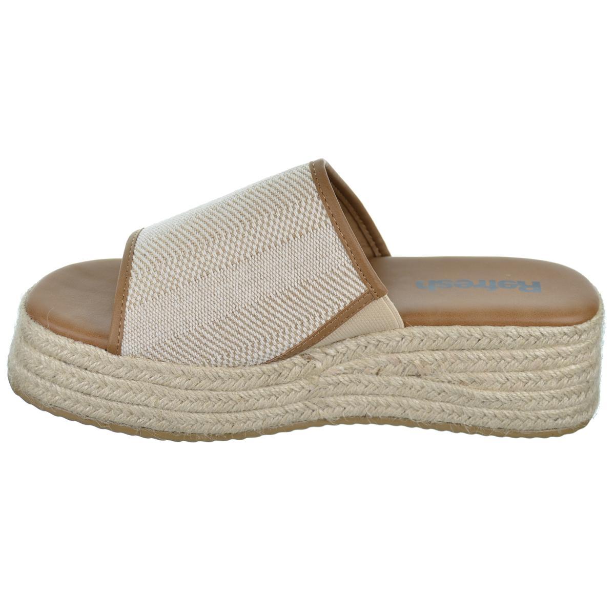 Refresh 171758 Zueco Vegano Acolchado Cuña Yute Mujer