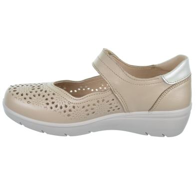 Laura Azaña 26814 Zapato Confort Piel Cuña Velcro Mujer