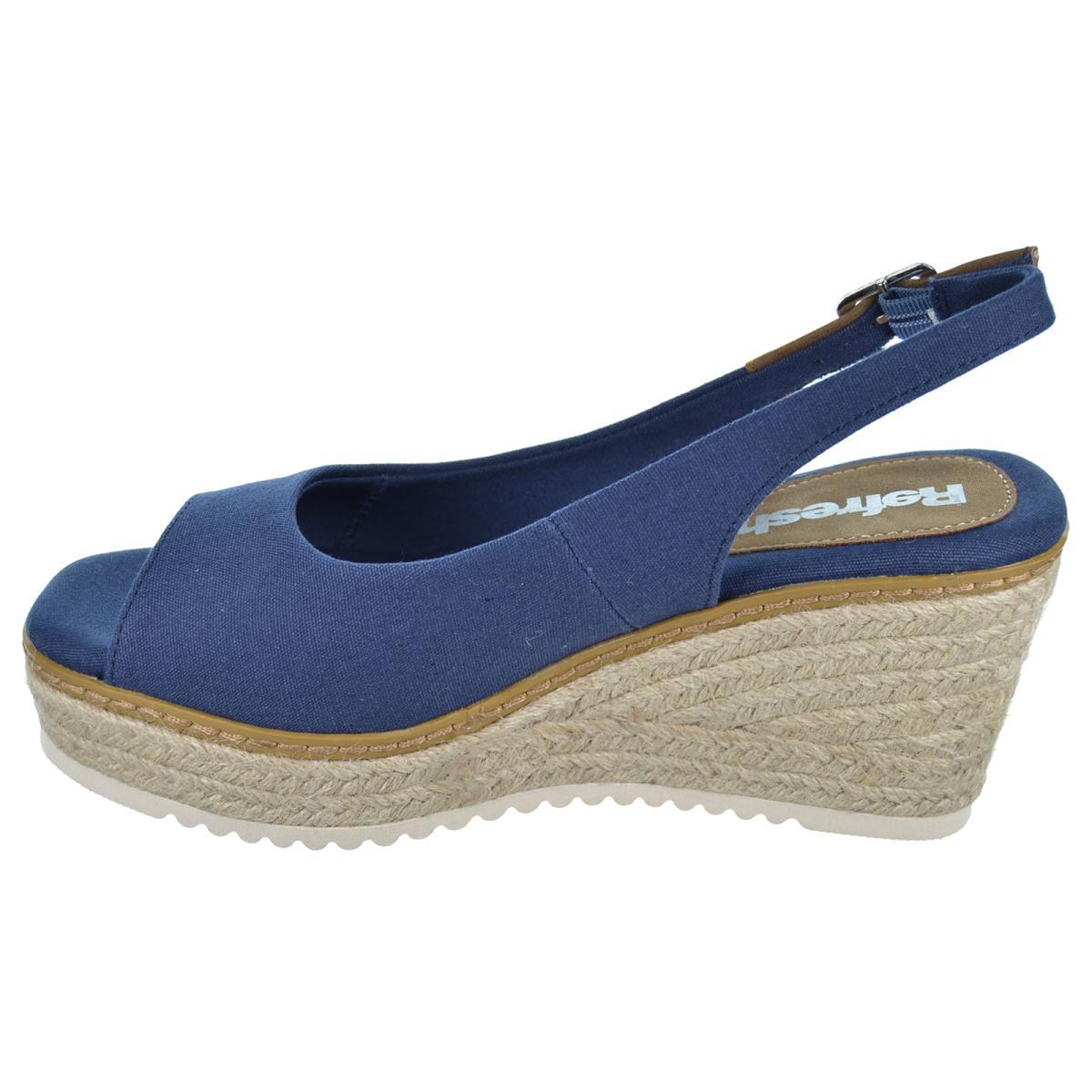 Refresh 171541 Sandalia Textil Cuña 8 cm antideslizante Yute Mujer