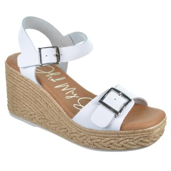 Oh My Sandals 5459 Sandalia Piel Cuña Plataforma Mujer Hebilla 2