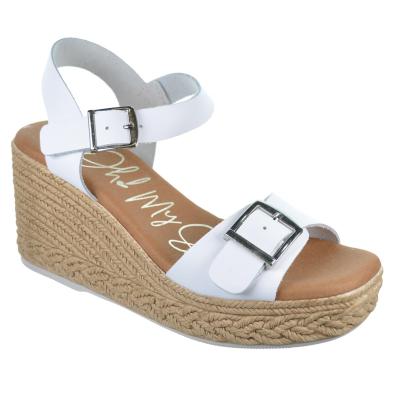Oh My Sandals 5459 Sandalia Piel Cuña Plataforma Mujer Hebilla