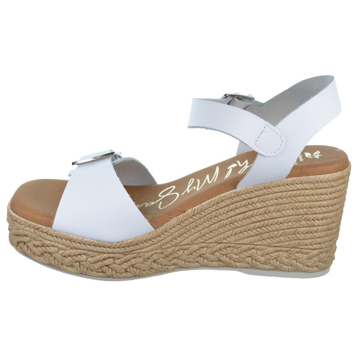 Oh My Sandals 5459 Sandalia Piel Cuña Plataforma Mujer Hebilla