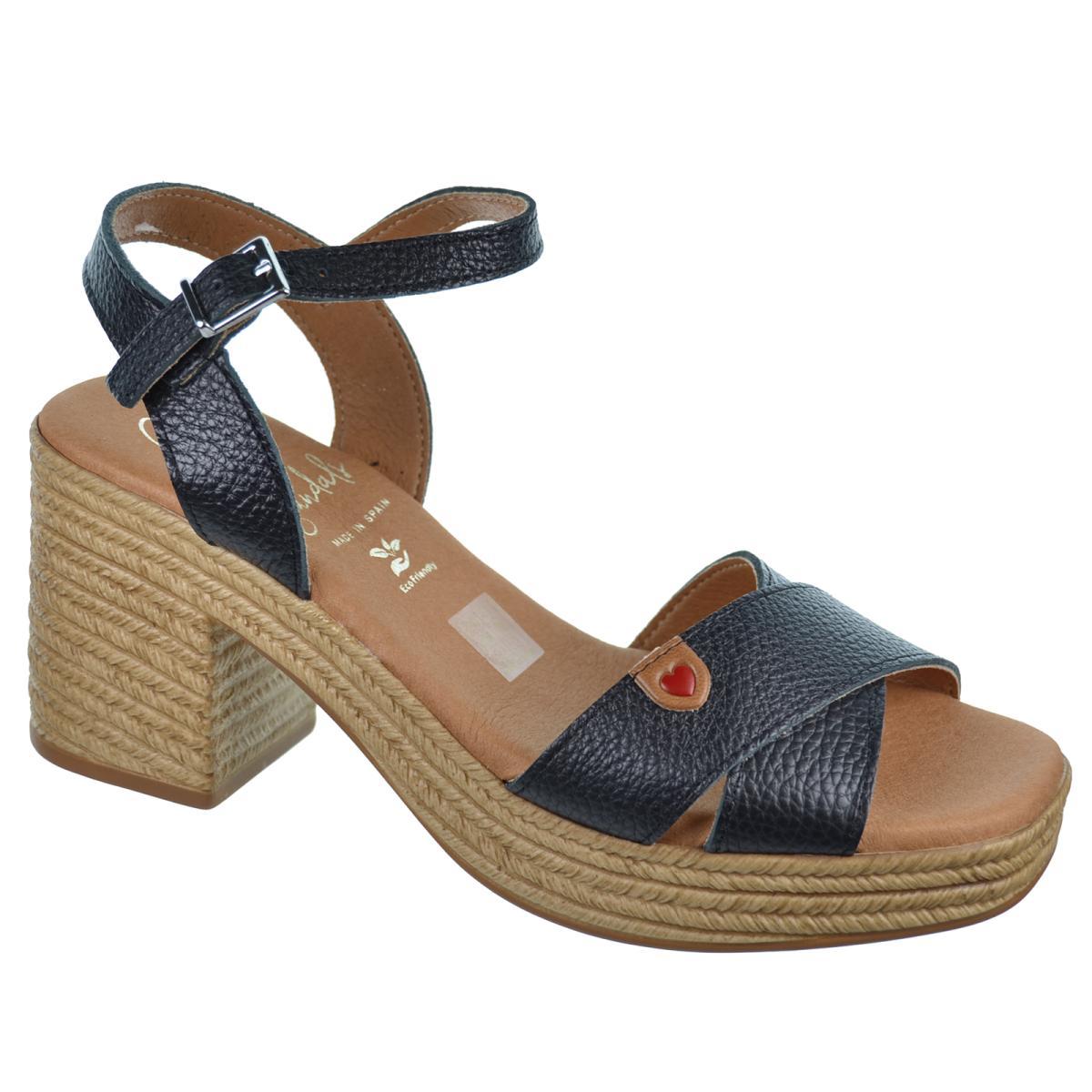 Oh My Sandals 5466 Sandalia Piel Tacón Plataforma Mujer