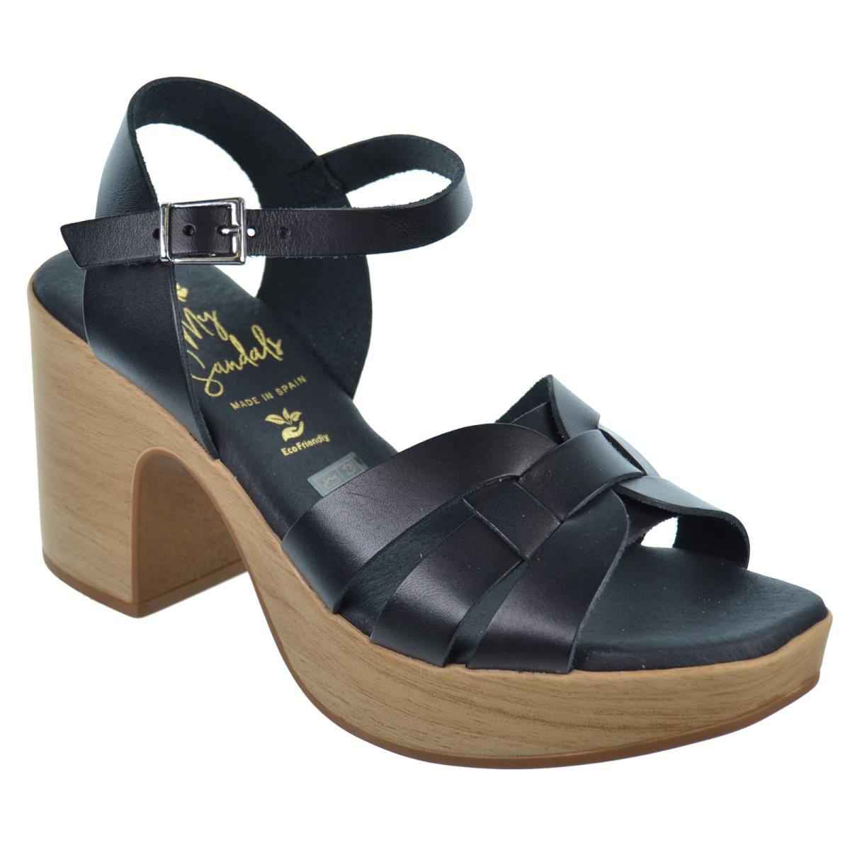 Oh My Sandals 5387 Sandalia Piel Tacón Plataforma Mujer