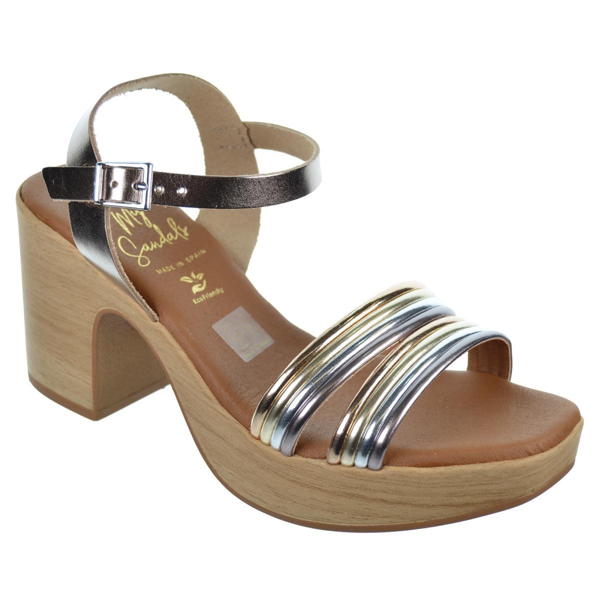 Oh My Sandals 5392 Sandalia Piel Tacón Plataforma Mujer