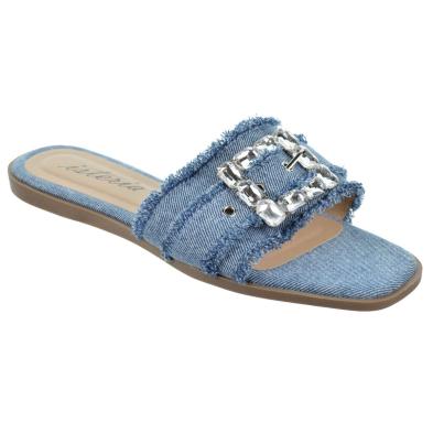 Isteria 24106 Sandalia Vaquero Acolchada Hebilla Mujer Goma antideslizante.