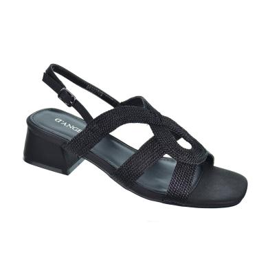 D´Angela 26134 Sandalia Trenzada Hebilla Tacón Mujer Fiesta