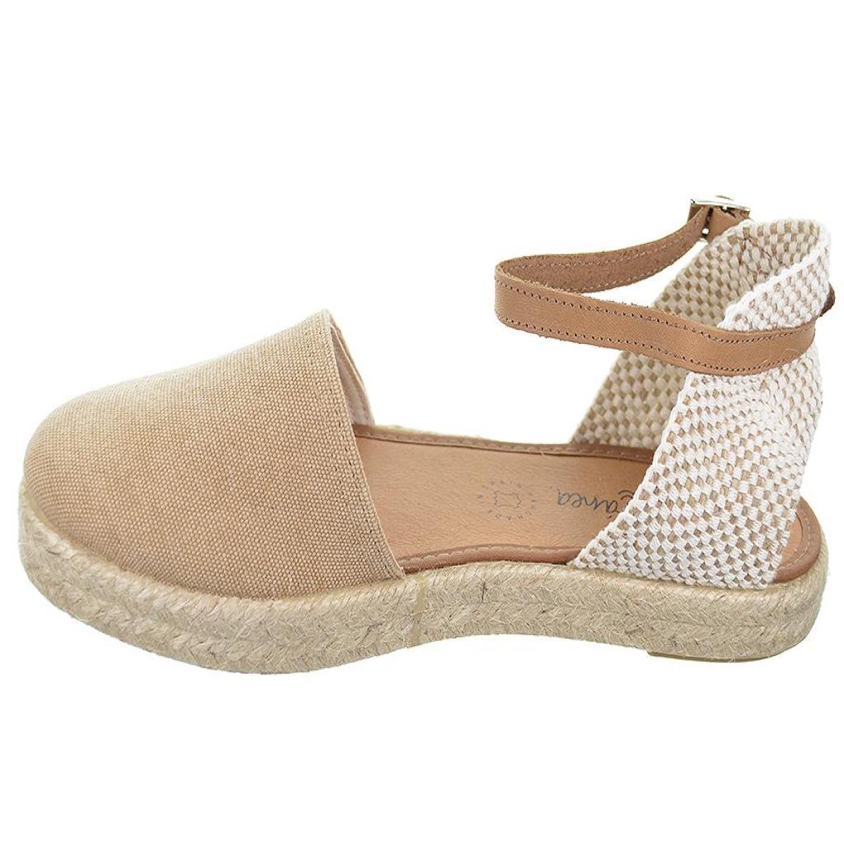 20167  Mediterranea Alpargata textil Cierre en pulsera con hebilla. Plantilla acolchada. Piso de yute. Antideslizante.