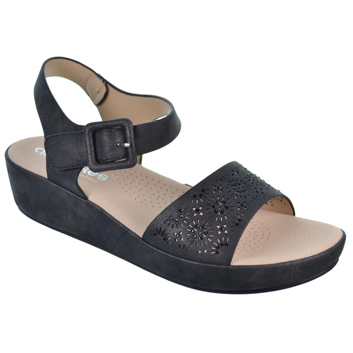 Amarpies 26749 Sandalia Confort Velcro Cuña Mujer