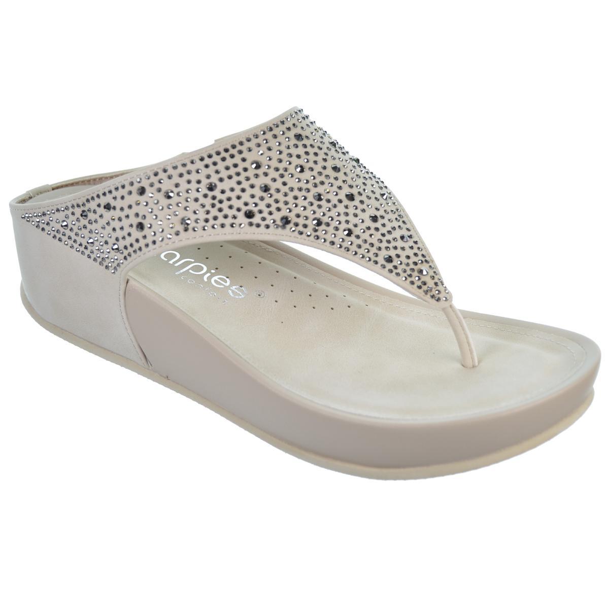 Amarpies 26556 Sandalia Esclava Confort Cuña Plataforma Mujer