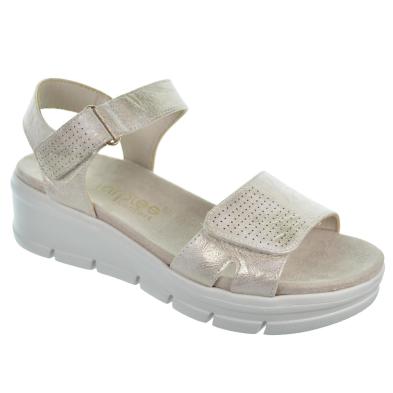 Amarpies 26553 Sandalia Confort Velcro Plataforma Cuña Mujer