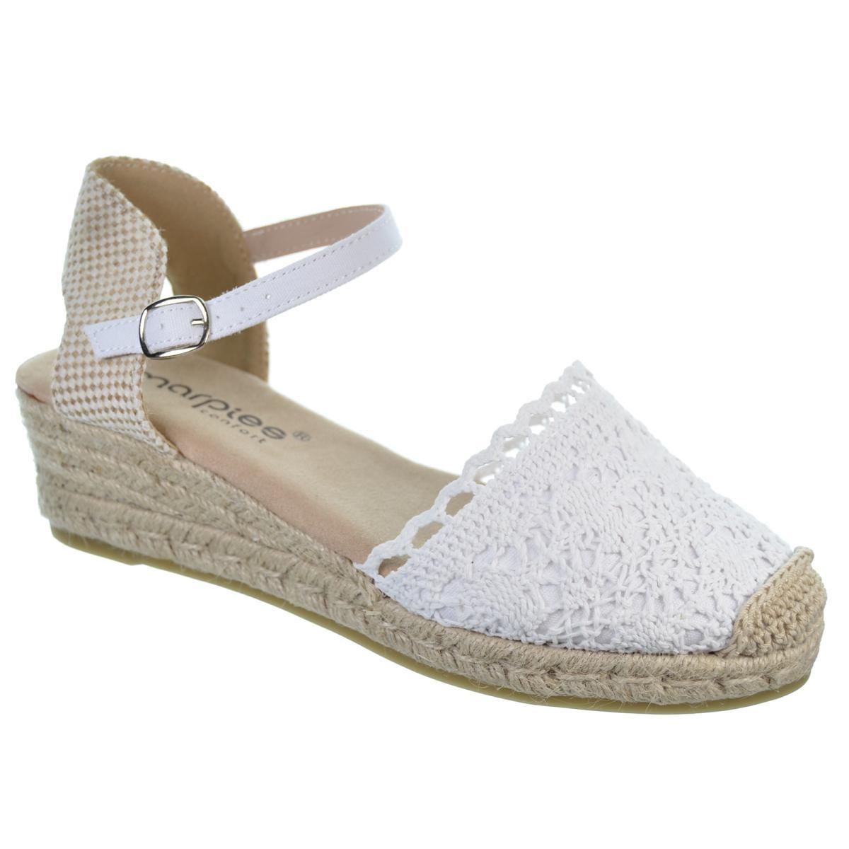 Amarpies 26482 Alpargata Confort Hebilla Cuña Yute Mujer