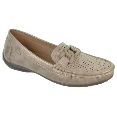 Amarpies 26392 Zapato Mocasín Metalizado Confort Mujer