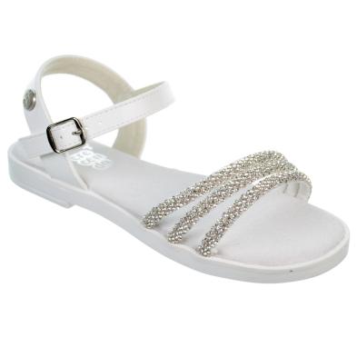 Crecendo 2519 Sandalia Confort con Hebilla y Pedrería Niña