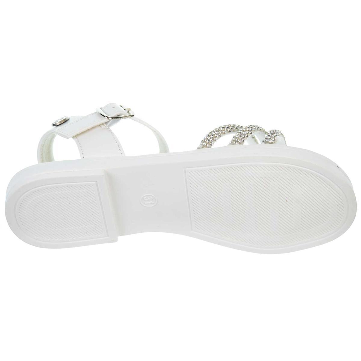 Crecendo 2519 Sandalia Confort con Hebilla y Pedrería Niña