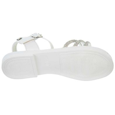 Crecendo 2519 Sandalia Confort con Hebilla y Pedrería Niña