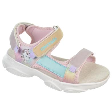 Crecendo 2525 Sandalia Confort Piel Velcro Unicornio Niña Crecendo 2525 Sandalia Confort Piel Velcro Unicornio Niña