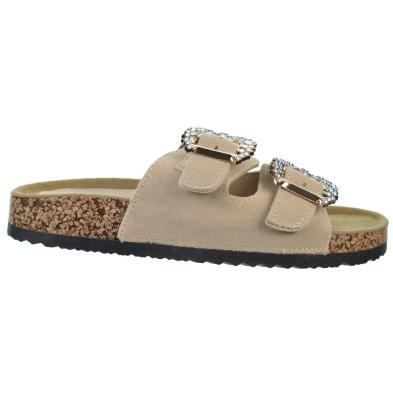 Isteria 24153 Sandalia Bio Serraje y Textil Hebilla Mujer