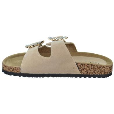 Isteria 24153 Sandalia Bio Serraje y Textil Hebilla Mujer