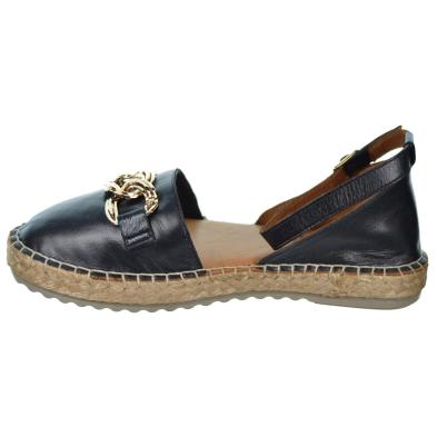 Top3 24510 Alpargata Piel y Yute Confort Hebilla Mujer