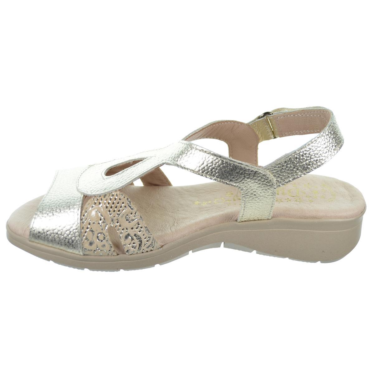 Duendy 3773 Sandalia Confort Piel Pies Delicados Mujer Antideslizante