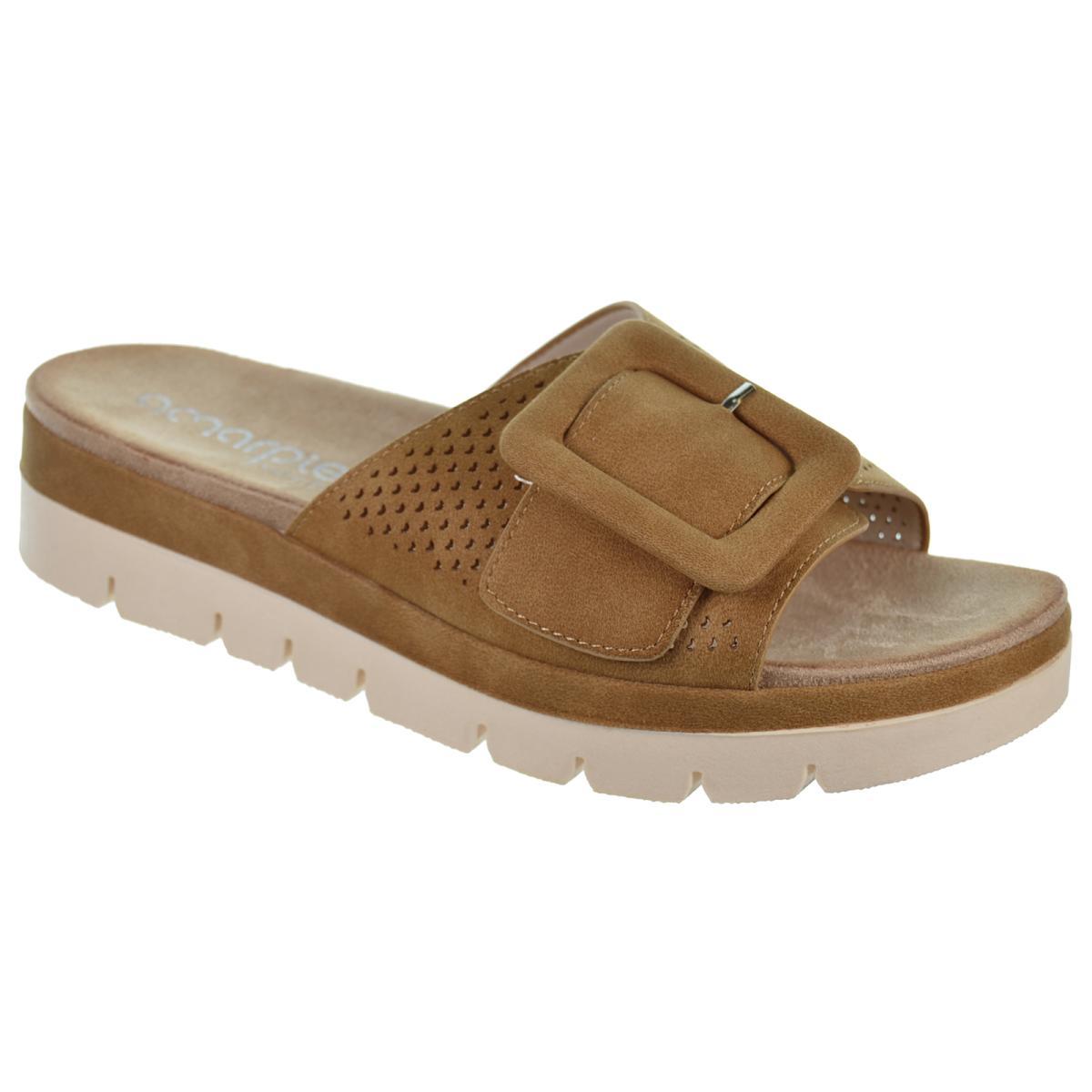 Amarpies 26629 Sandalia Zueco Confort Plataforma Mujer