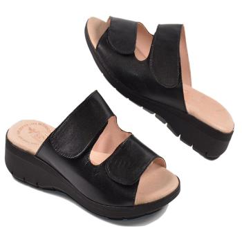 400 Duendy Zueco Sandalia Zueco en piel, cierre con doble velcro. Plantilla confort y suela antideslizante. Pies delicados 2