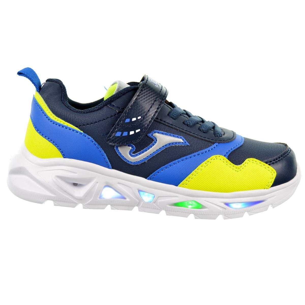 Joma Jstarw2403 Deportivo Luces Velcro y Cordones de Niño