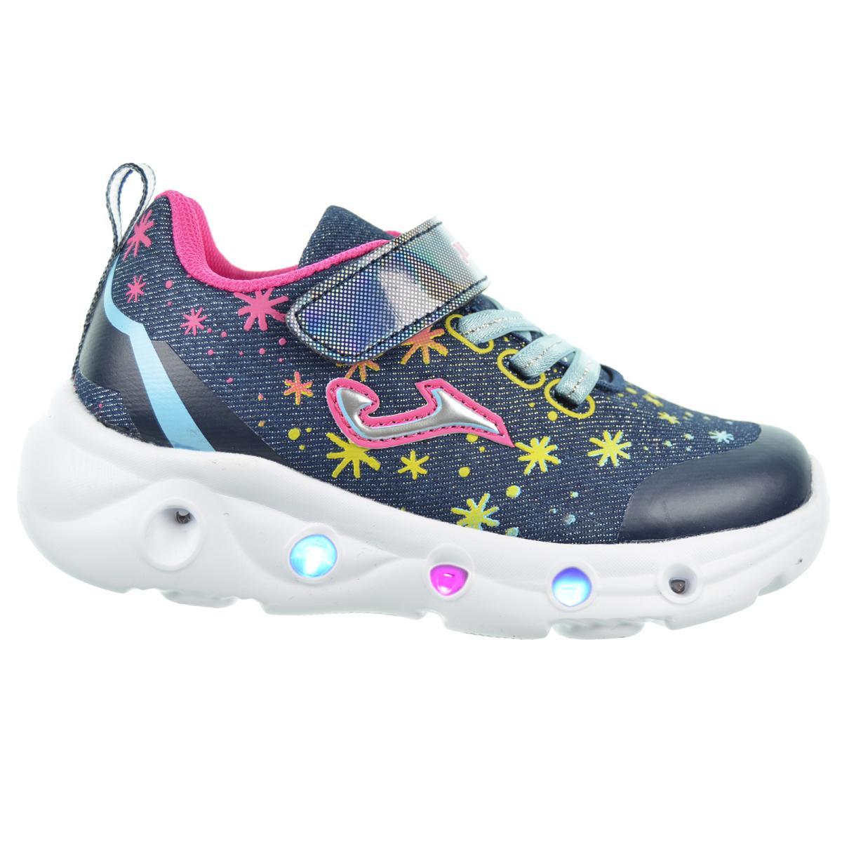 Joma Jspacw2403 Deportivo Textil con Velcro y Cordones Luces Niña