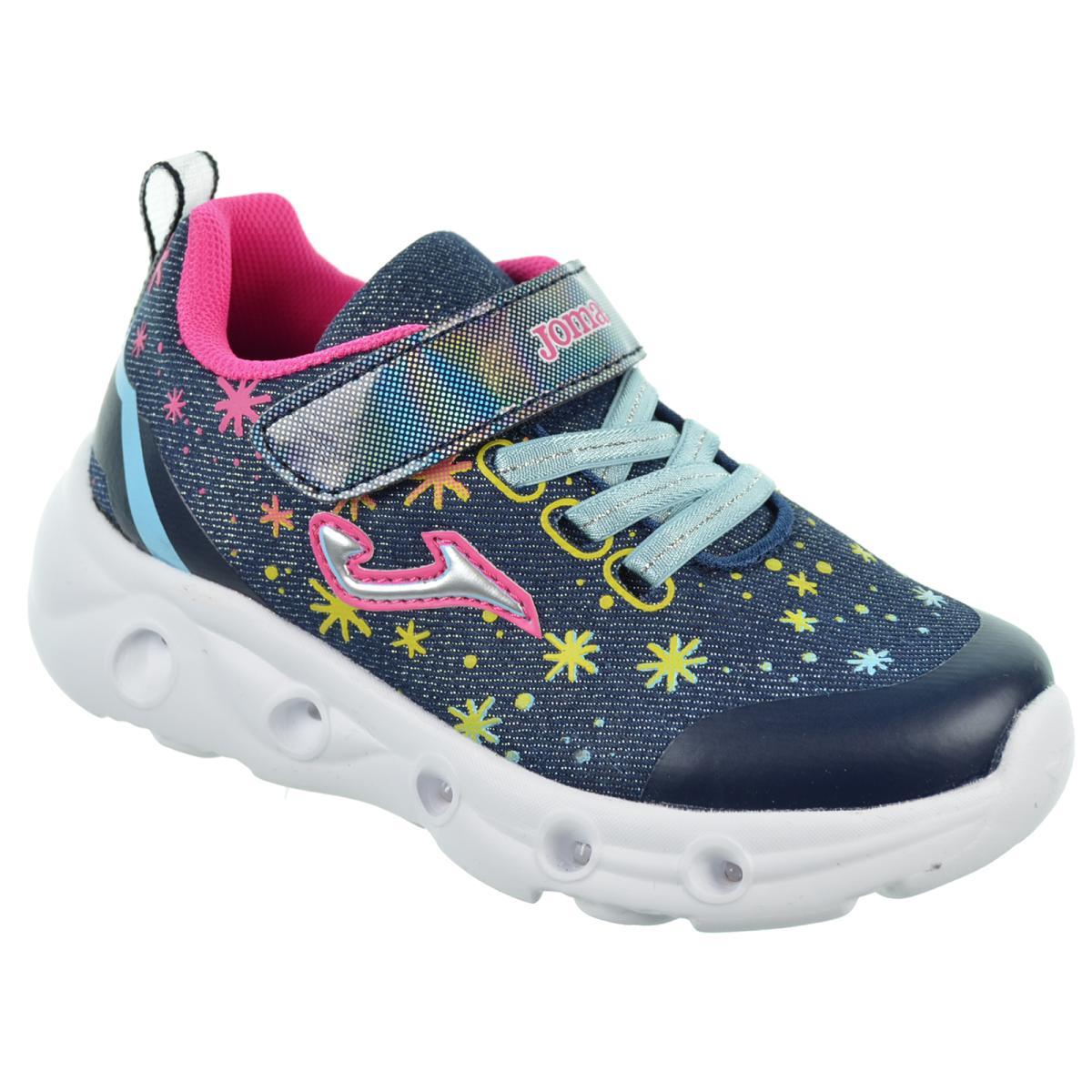 Joma Jspacw2403 Deportivo Textil con Velcro y Cordones Luces Niña
